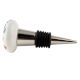White Floral Flat Ceramic Wine Bottle Stopper